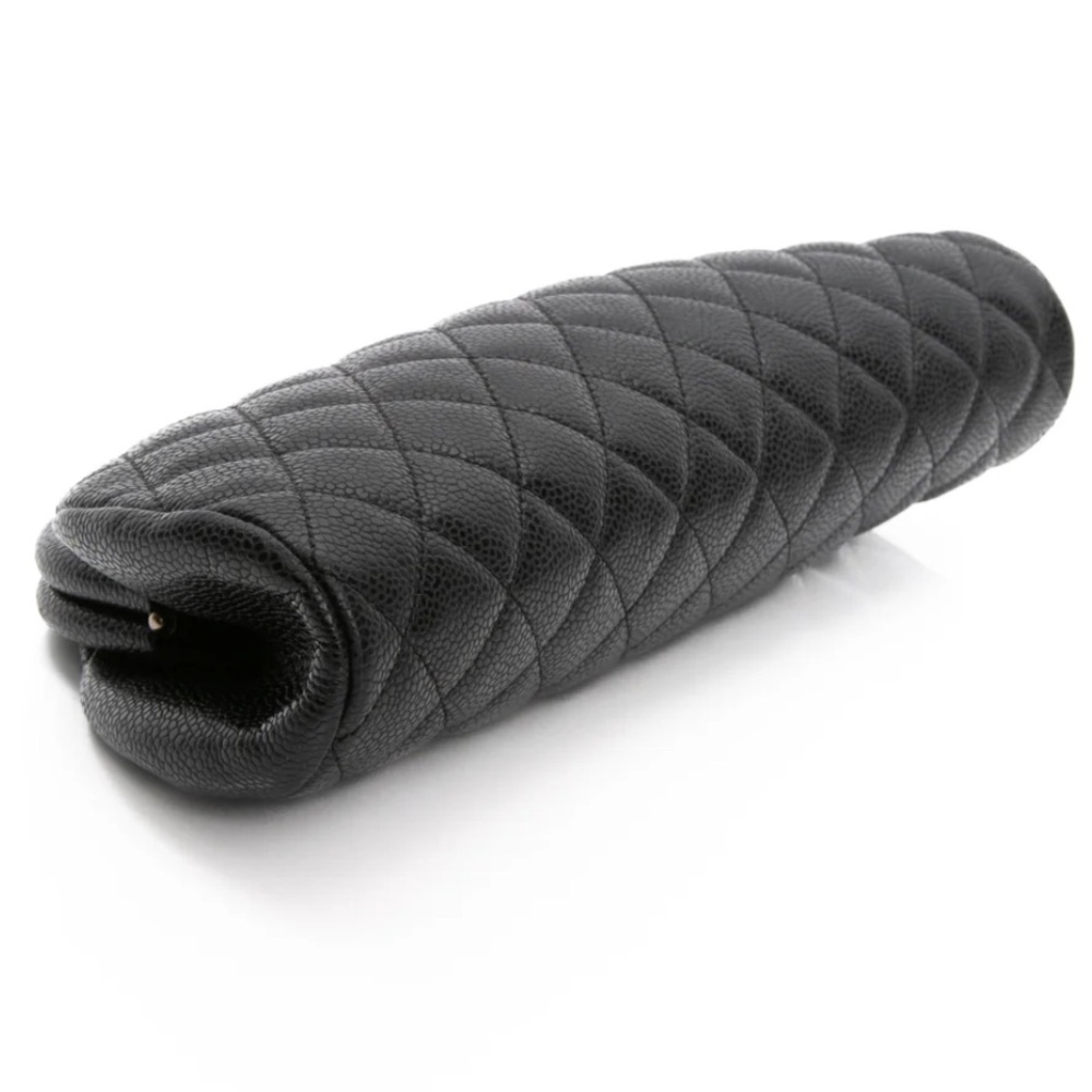 Chanel Black Quilted Clutch with Silver Clasp - Picture 6 of 10